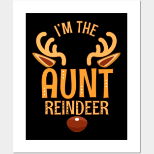 AUNT Reindeer Matching Family Christmas Posters and Art